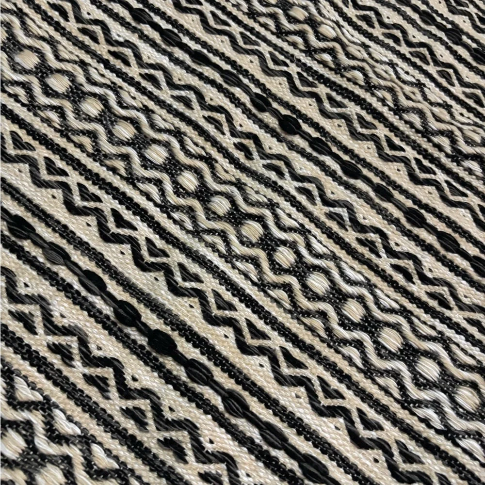 Black and White Patterned Area Rug